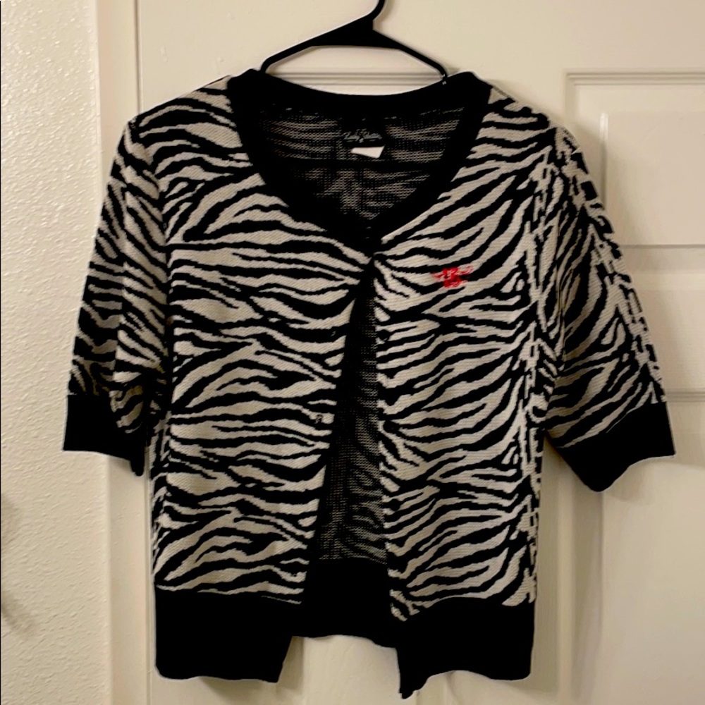 Lucky 13 zebra cardigan